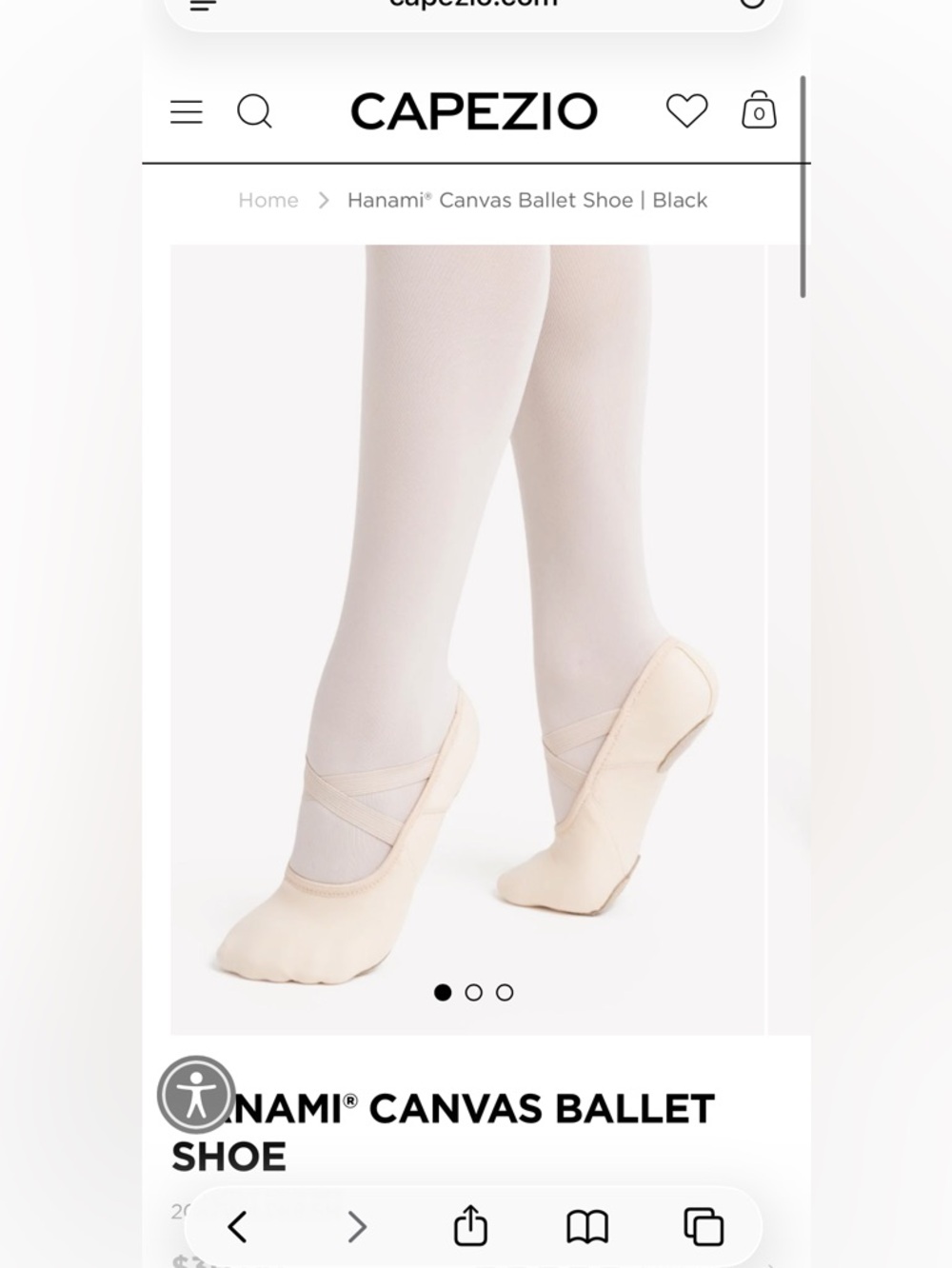 Capezio Hanami Canvas Ballet Shoe in Light Pink